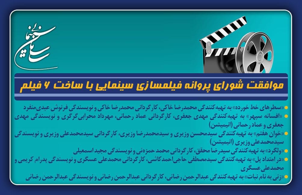 شش فیلمنامه سینمایی مجوز ساخت گرفت